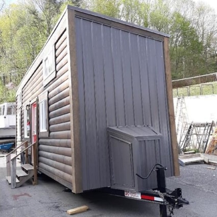 "Real Logs" Tiny House on New DOT Approved Tandem Trailer 8' x 32', Dual Lofts - Image 2 Thumbnail