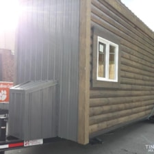 "Real Logs" Tiny House on New DOT Approved Tandem Trailer 8' x 32', Dual Lofts - Image 3 Thumbnail
