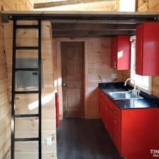 "Real Logs" Tiny House on New DOT Approved Tandem Trailer 8' x 32', Dual Lofts - Image 6 Thumbnail