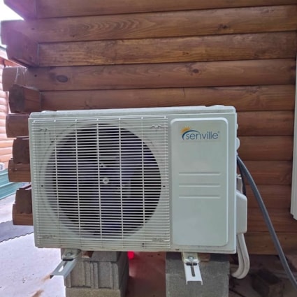 12 x 20' Insulated Tiny Log Cabin | Wired + HVAC + Cabinets + Flooring + More! - Image 2 Thumbnail