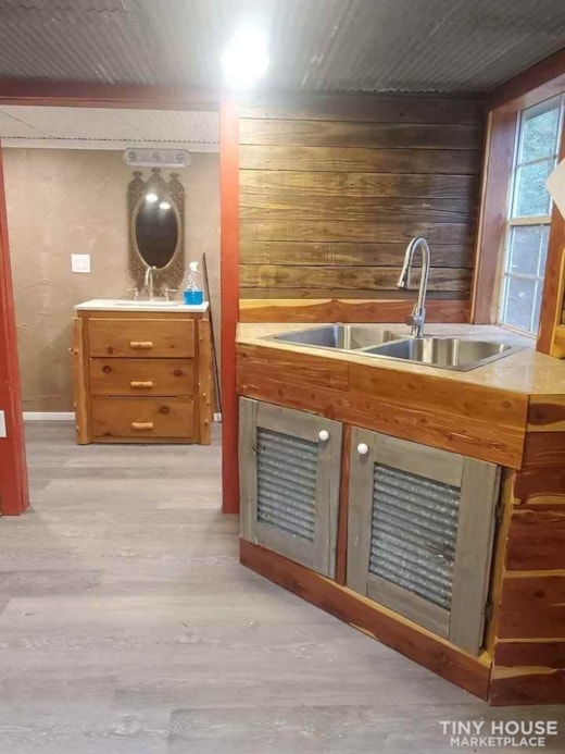 12x32 portable building tiny house finished with full loft - not with land