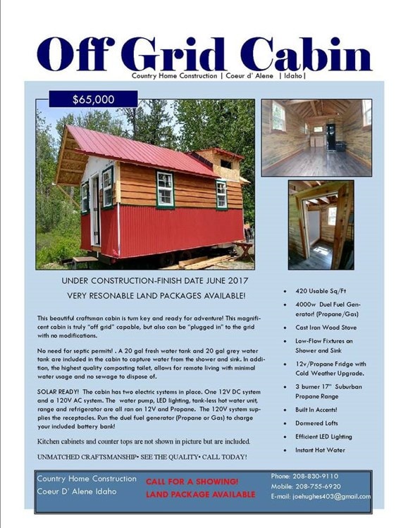 Craftsmanship shines in this 420 sq ft. quality home. 2 lofts, off or on grid ready! - Image 1 Thumbnail