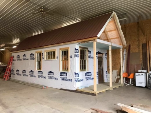 380 sq. Ft Nearly complete tiny home on skids