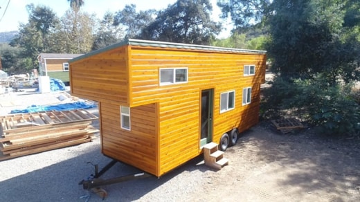 9 x 24 Modern Caravan by Tiny House Cottages professionally built dual lofts washer dryer full kitchen hardwoods composting toilet