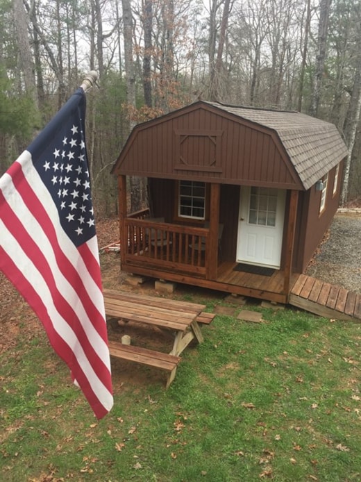 Hunter's / Tiny home Lofted Cabin w/ porch 12 x 28 ft (336 sqft)
