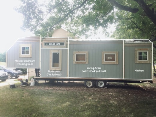 Beautiful Custom Built Tiny House on a 33' 5th wheel Trailer 