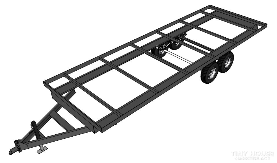 24' x 99.5" Deck Over Tiny House Trailer  - Image 1 Thumbnail