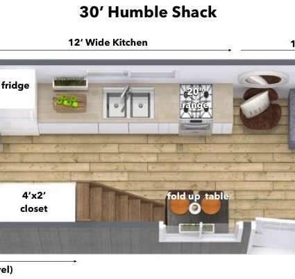 30' Humble Shack Tiny Home on Wheels - Image 2 Thumbnail