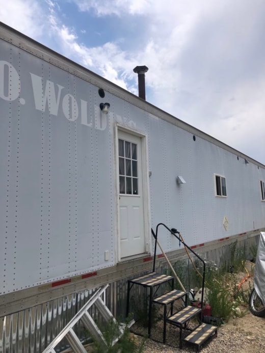 53'ft Converted Box Trailer Tiny Home 1Bed 1 Bath with Wood Stove, Travel Ready!