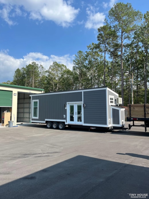 Beautifully Modern, Main Level Bedroom! 8ft Wide x 32ft Long Tiny Home For Sale!