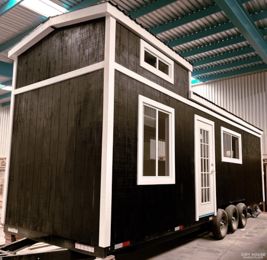 Black and White 28ft Tiny Home on Wheels 