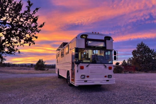 Off-Grid Luxury Skoolie | 20" Roof Raise | 2,700W Solar | Cummins Diesel