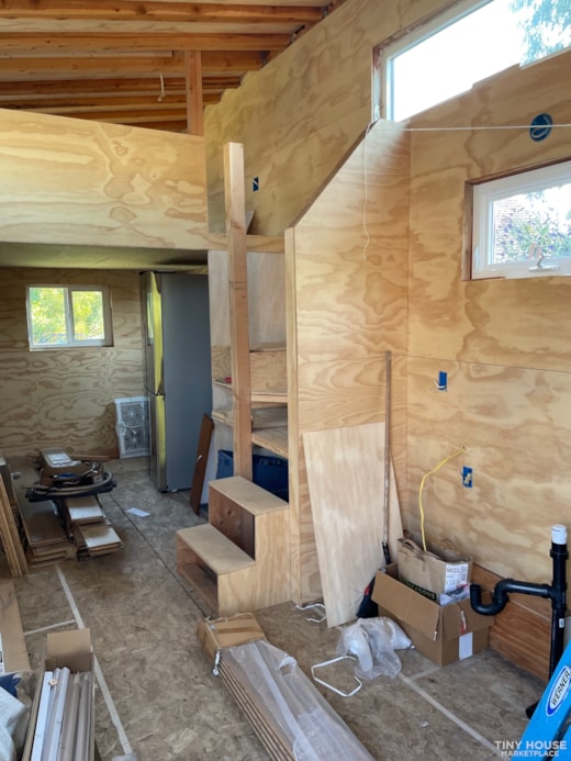 Partially finished tiny house