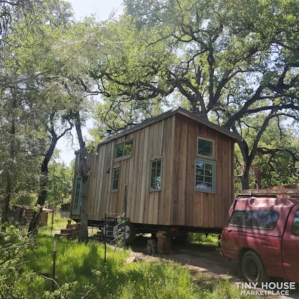 Rustic self-sufficient 31' handmade redwood tiny house - Image 2 Thumbnail