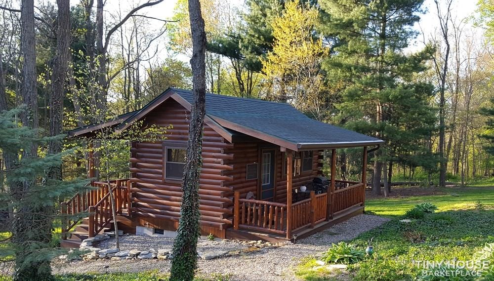Tiny House for Sale Log Cabin Across From Mohican State