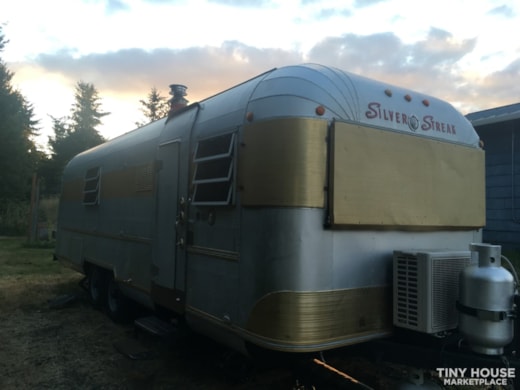 Single Story Four Season Tiny House in a Vintage Trailer Shell
