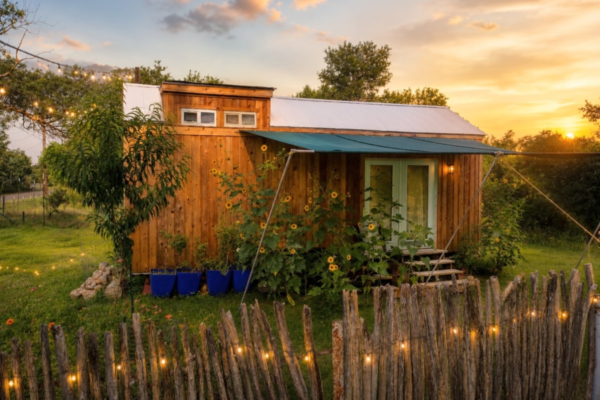 Storybook Cedar Tiny House on Wheels | Guest-Ready | 9' × 24.5' - Image 1 Thumbnail