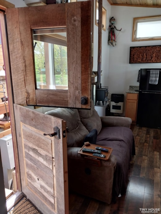 The Unique is a 24x8 foot tiny house, located at Escalante Tiny House Village .