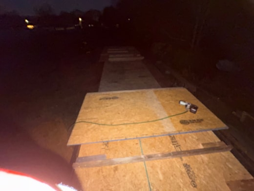 Tiny home base 40ftlong by 8ft wide 5th wheel triple axle subfloor platform