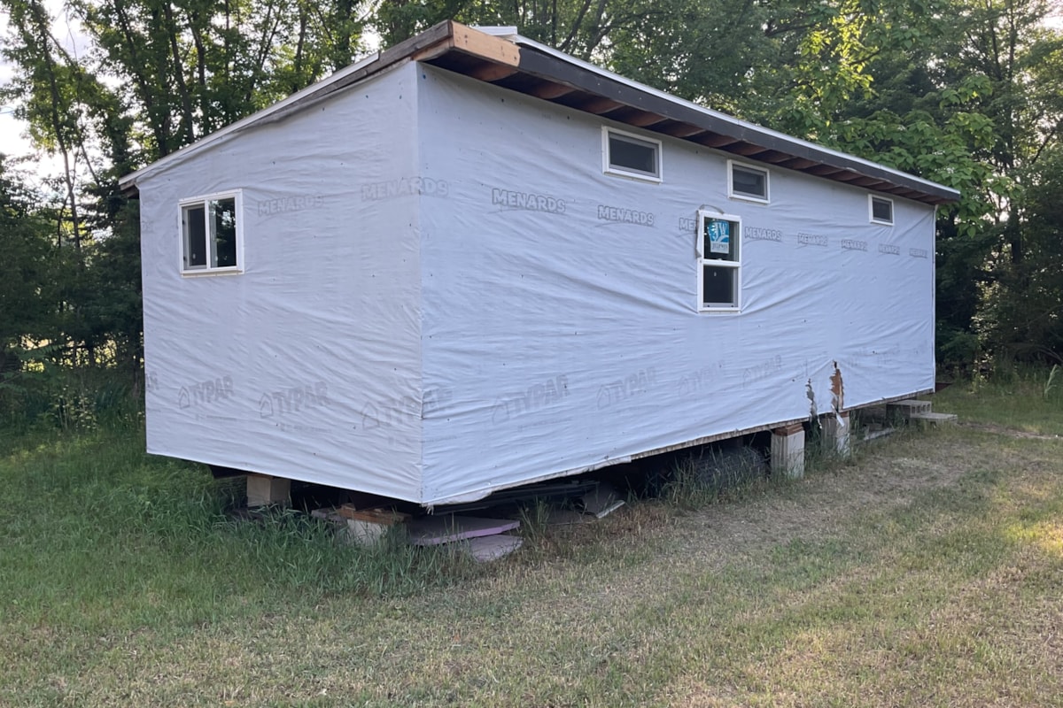 Unfinished Tiny Home, 34x14 feet, on 8” Steel  Frame, 12” Hitch Frame, 2 axles - Image 1 Thumbnail