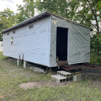 Unfinished Tiny Home, 34x14 feet, on 8” Steel  Frame, 12” Hitch Frame, 2 axles - Image 2 Thumbnail