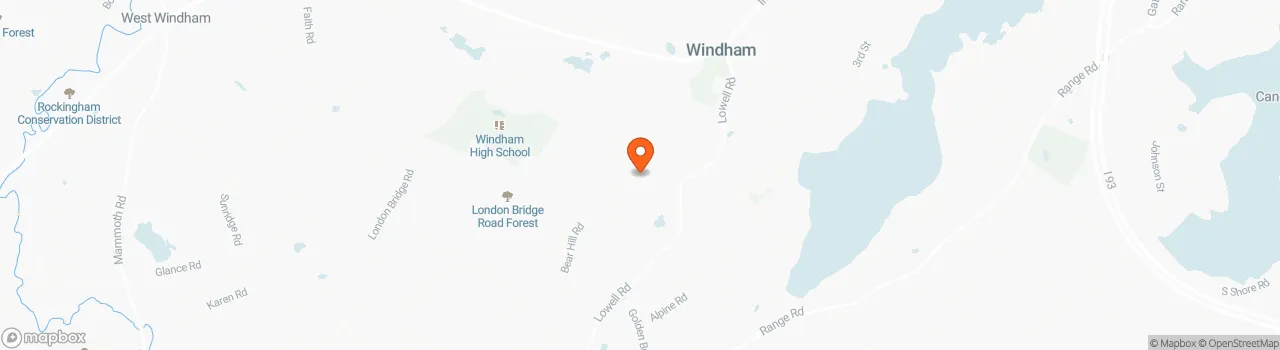 Map location for Slightly Purple Pine tiny home