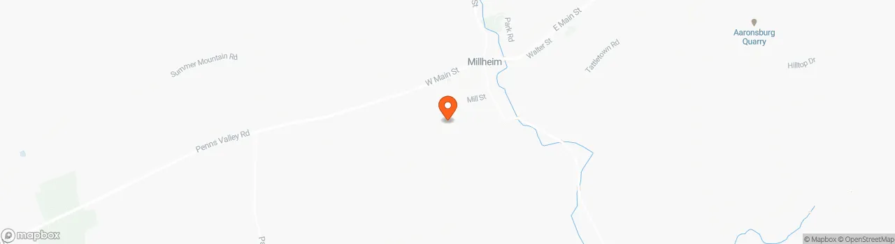Map location for Tiny Timbers PA "Sister" Tinyhouse Millheim PA