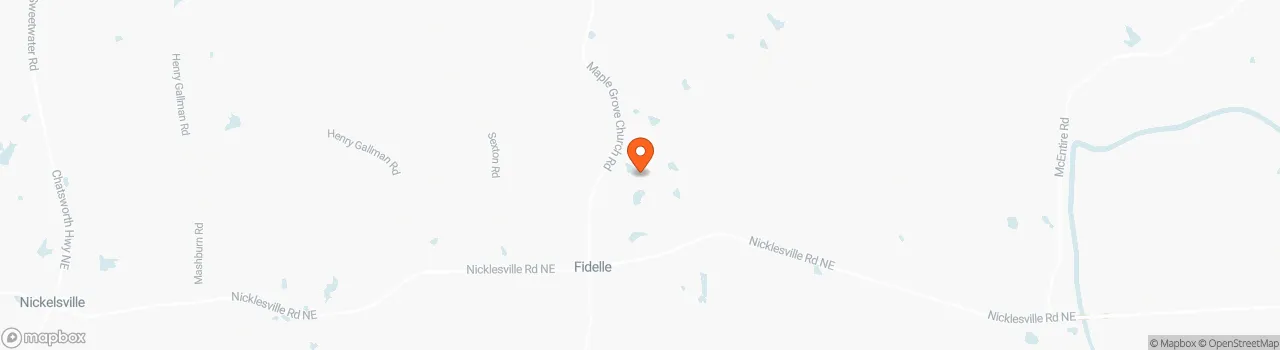 Map location for 28 foot Gooseneck with 8 foot Platform over the neck. Total length is 36 feet.