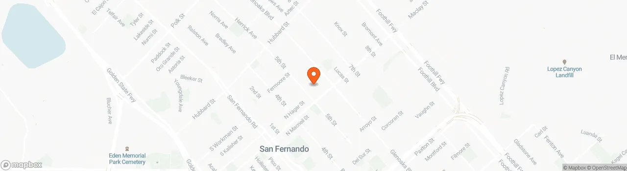Map location for NEW 11' Wide Downstairs Bedroom Dual A/C 2021 Tiny House Contact for Tour in LA