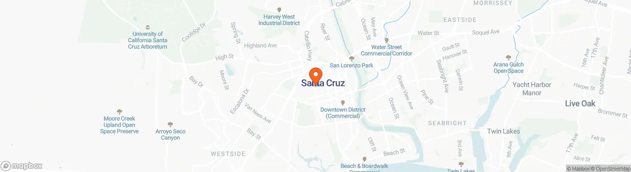 Map location for 2024 SantaCruzTinyHomes