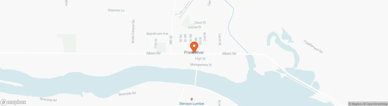 Map location for Palm Harbor Tiny House in Priest River, ID - $89,000