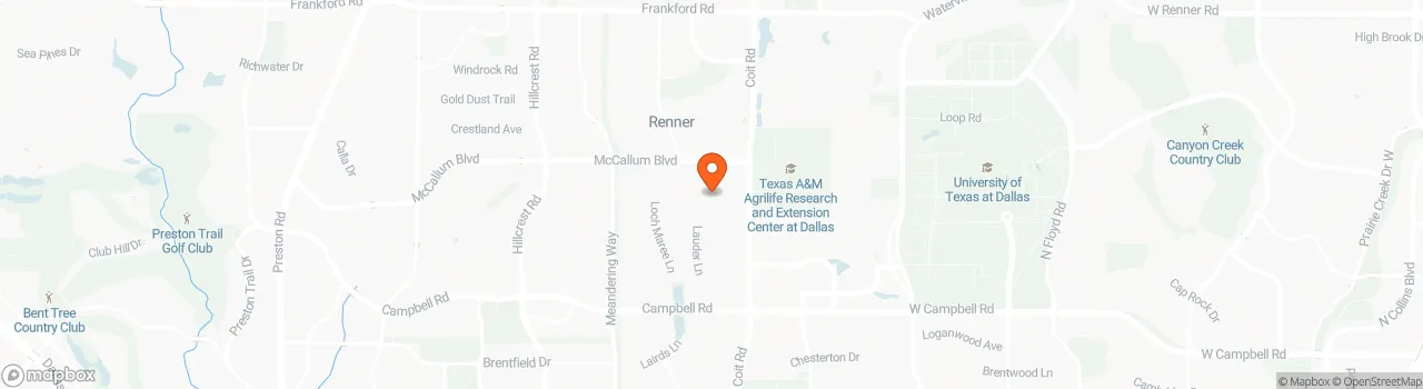 Map location for 306 Model home in North Texas 