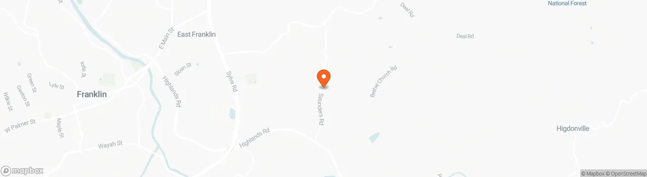 Map location for Clayton Cahaba on Private 0.37 acre Lot in Franklin, NC 28734