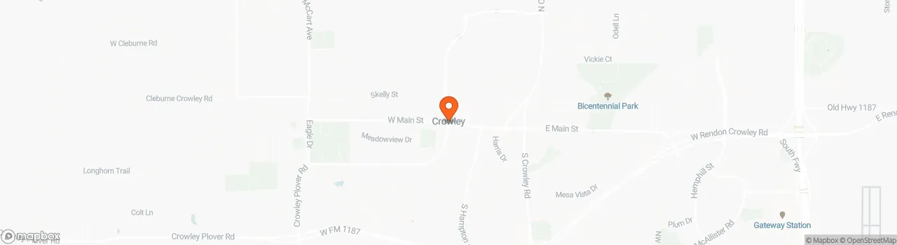 Map location for 🌟 Stunning 2023 Platinum Tiny Home in Crowley, TX – Double Lofts + Master Bedro