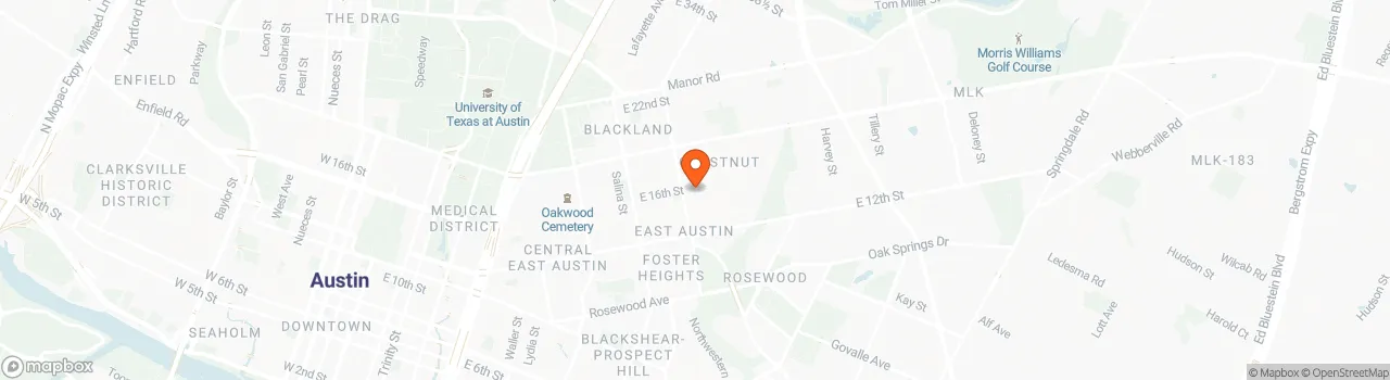 Map location for Austin Tiny Home on Wheels