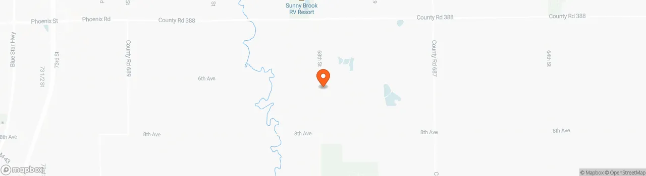 Map location for Unfinished Tiny Home, 34x14 feet, on 8” Steel  Frame, 12” Hitch Frame, 2 axles
