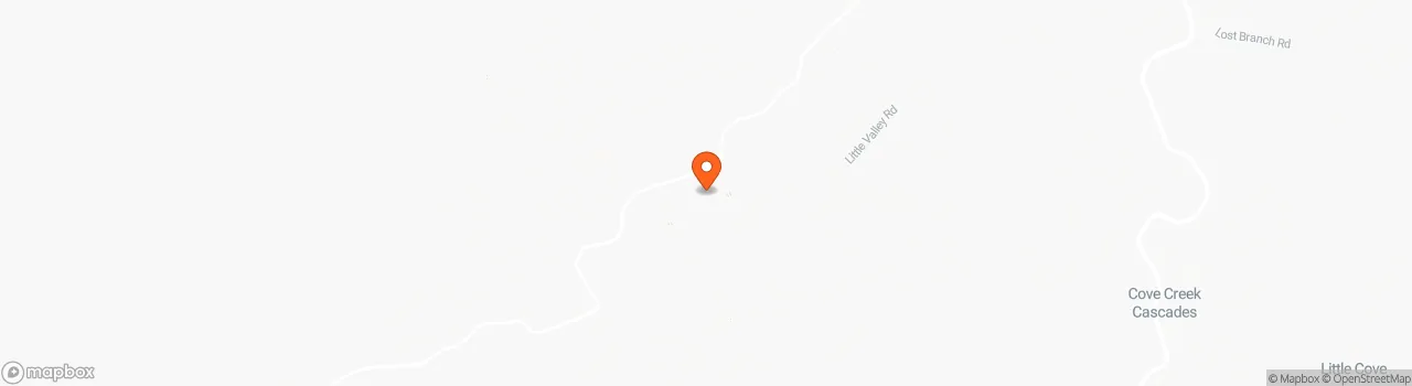 Map location for 12 x 20' Insulated Tiny Log Cabin | Wired + HVAC + Cabinets + Flooring + More!