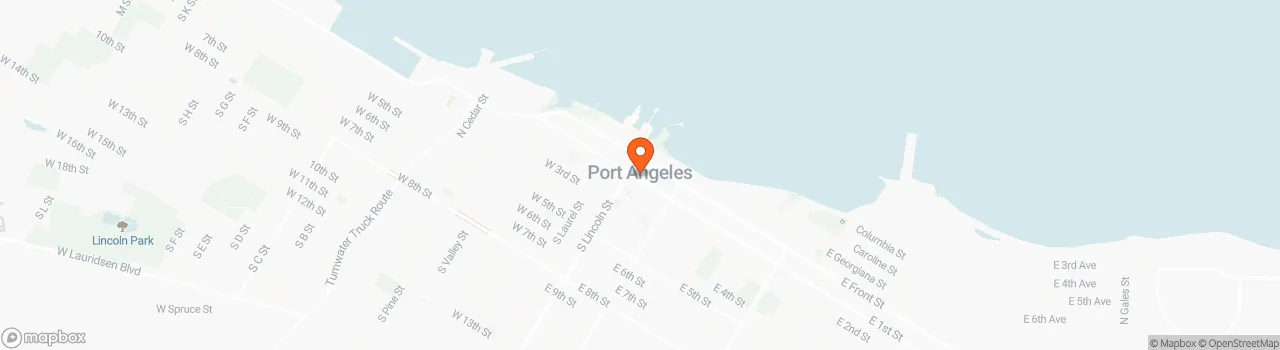 Map location for Off-Grid 26ft Dual-Loft THOW on Iron Eagle Triple-Axle Trailer (Port Angeles, WA